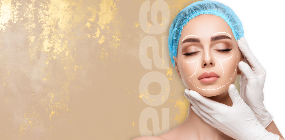 Physician marking facelift vectors on model during cadaver demo at Vegas Cosmetic Surgery 2026 multispecialty conference.